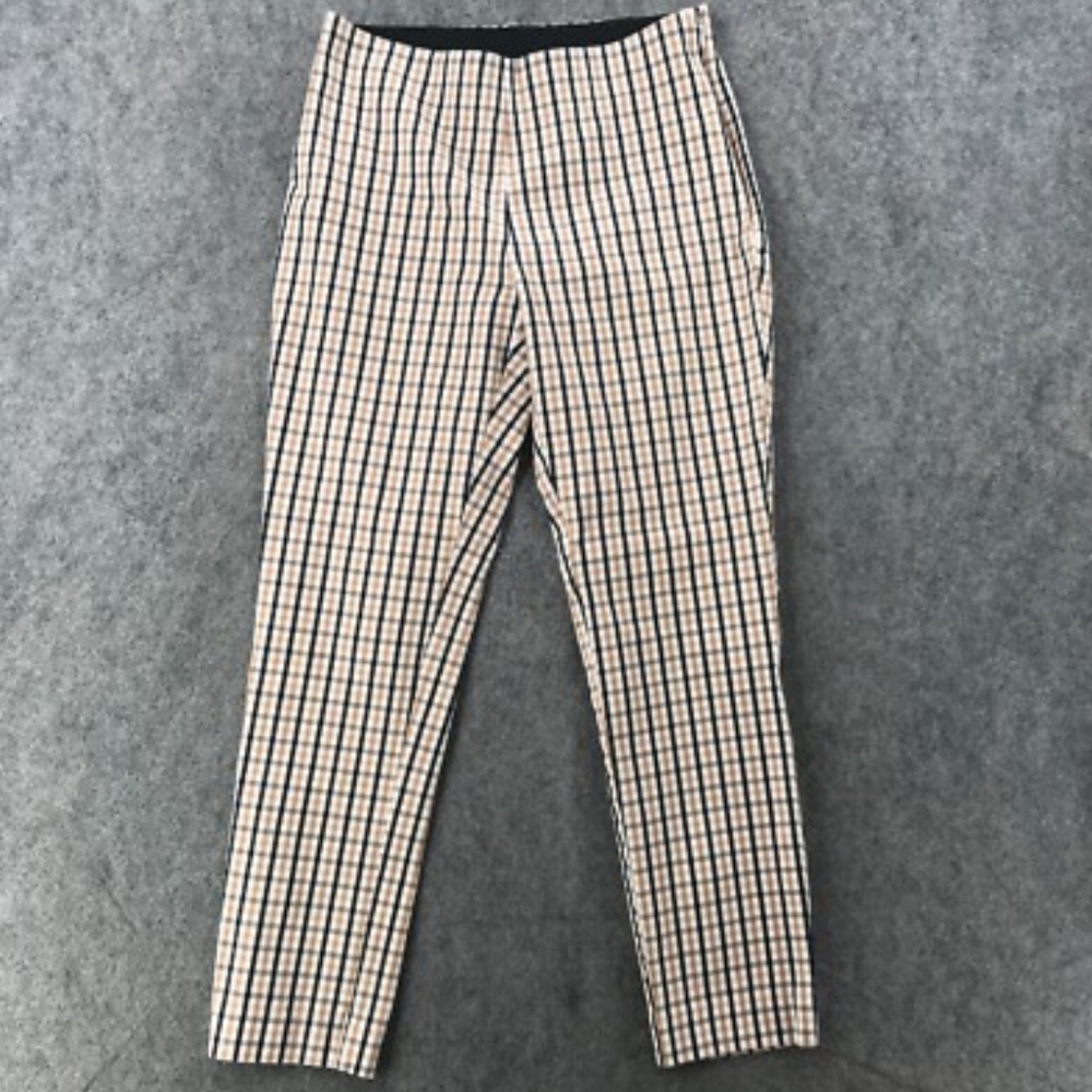 Gingham Plaid Classic Preppy Academia Women's Pants Size 14
